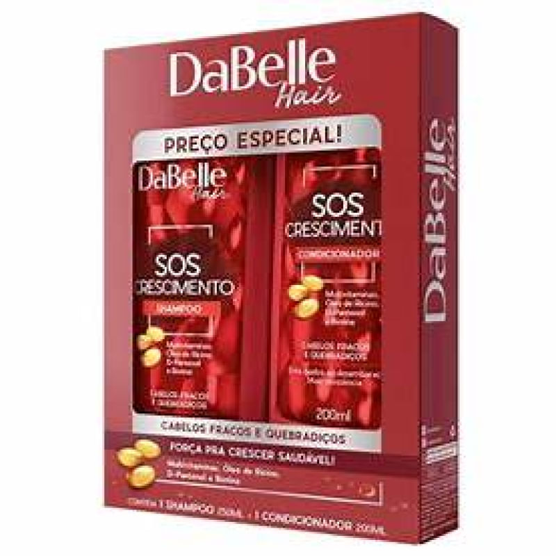 Kit Dabelle Hair SOS Crescimento shampoo 250 ml e condicionador 200ml