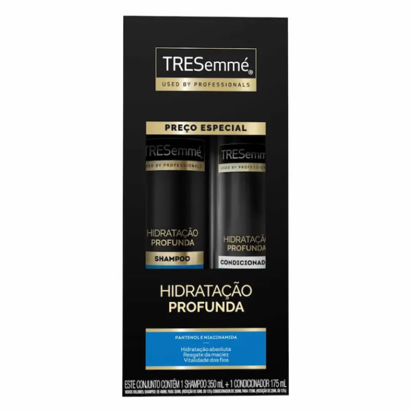 Kit Tresemmé Hidratação Profunda Shampoo 350ml + Condicionador 175ml