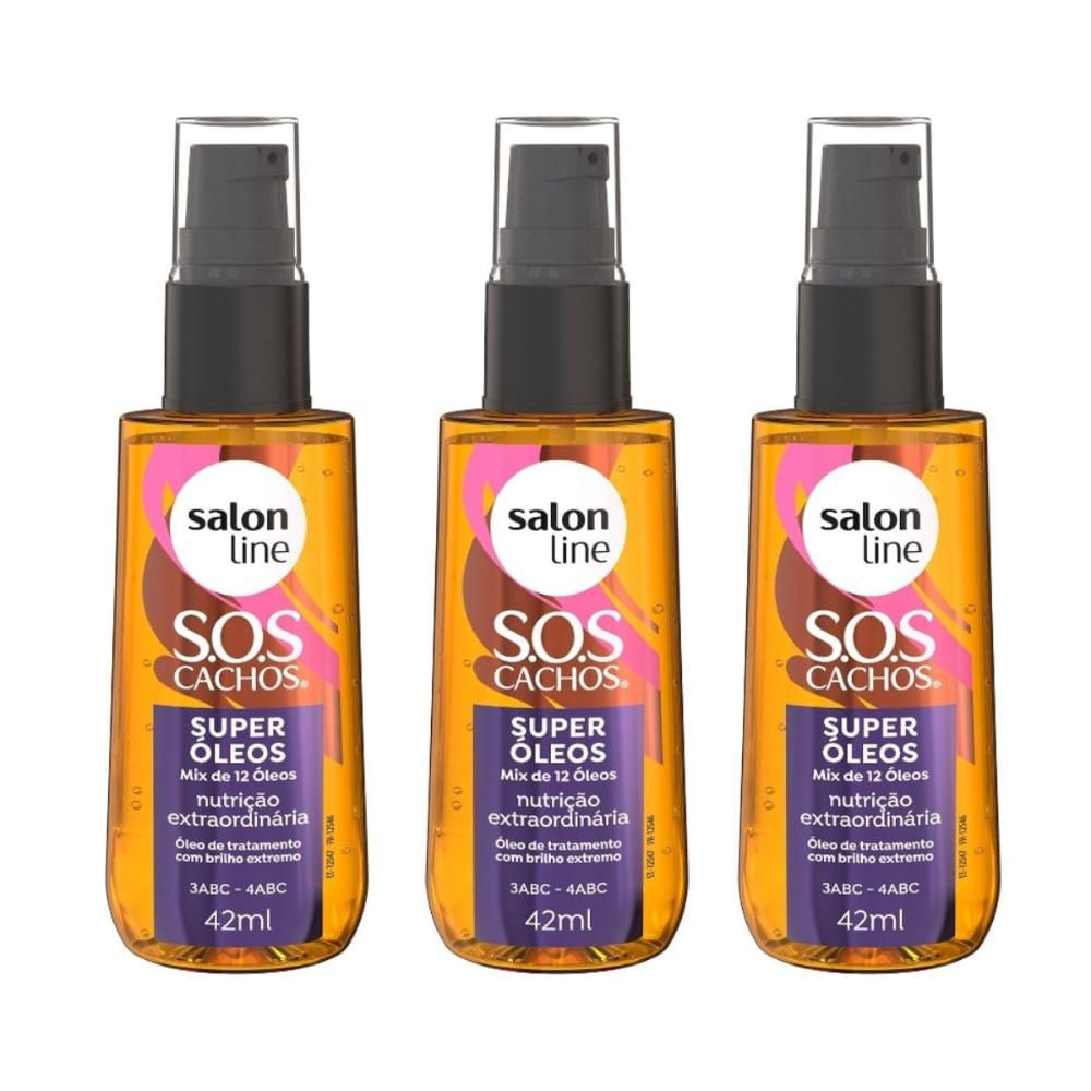 Kit Óleo Nutrição Extraordinária Salon Line Sos Cachos 42ml C/3