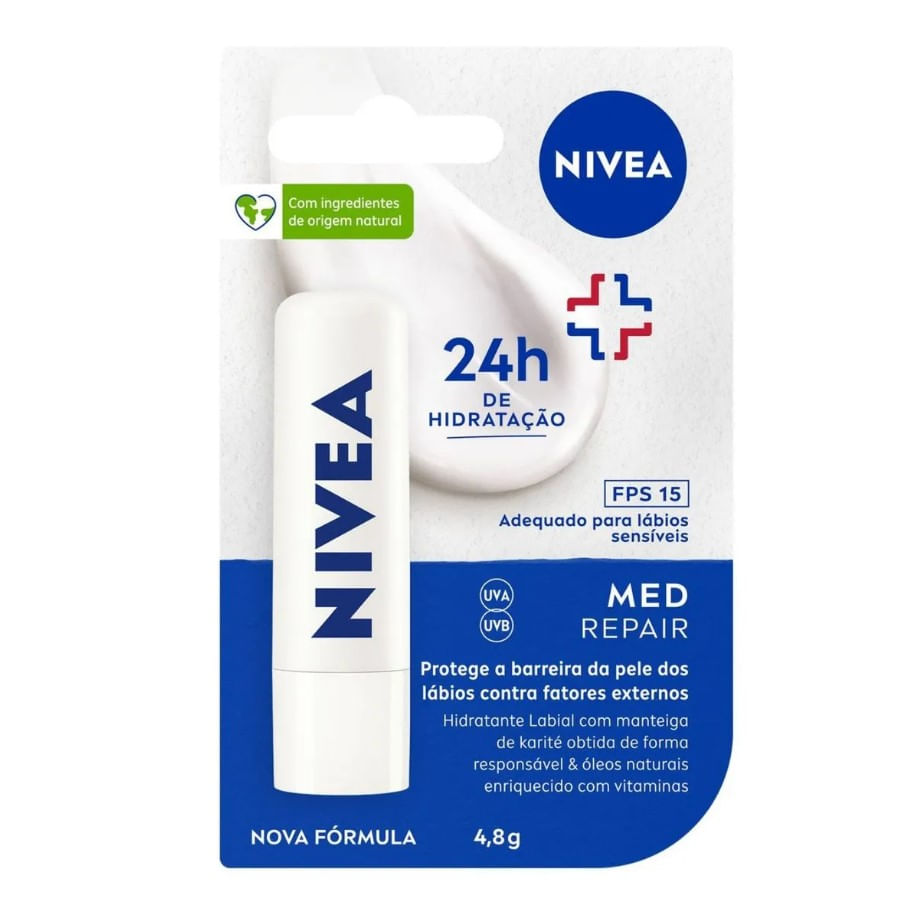 HIDRATANTE LABIAL NIVEA MED REPAIR FPS 15 - 4,8G