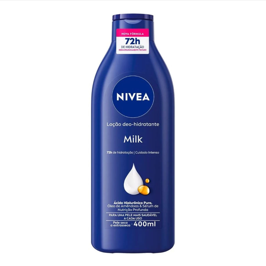 LOÇÃO HIDRATANTE NIVEA MILK HIDRATAÇÃO PROFUNDA 400ML