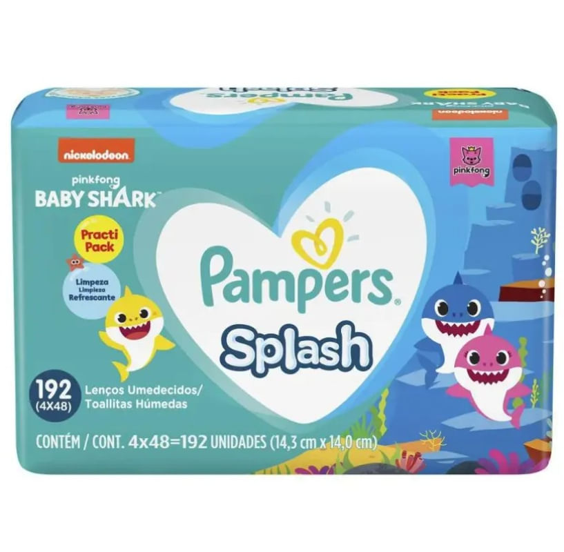 LUMEDECIDO PAMPERS SPLASH BABY SHARK 192 UNIDADES