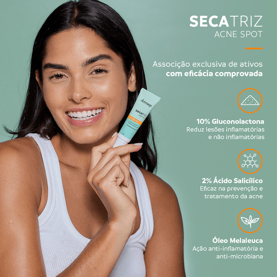 Dermage Secatriz Acne Spot 15g Gel Secativo da Acne - Época Cosméticos