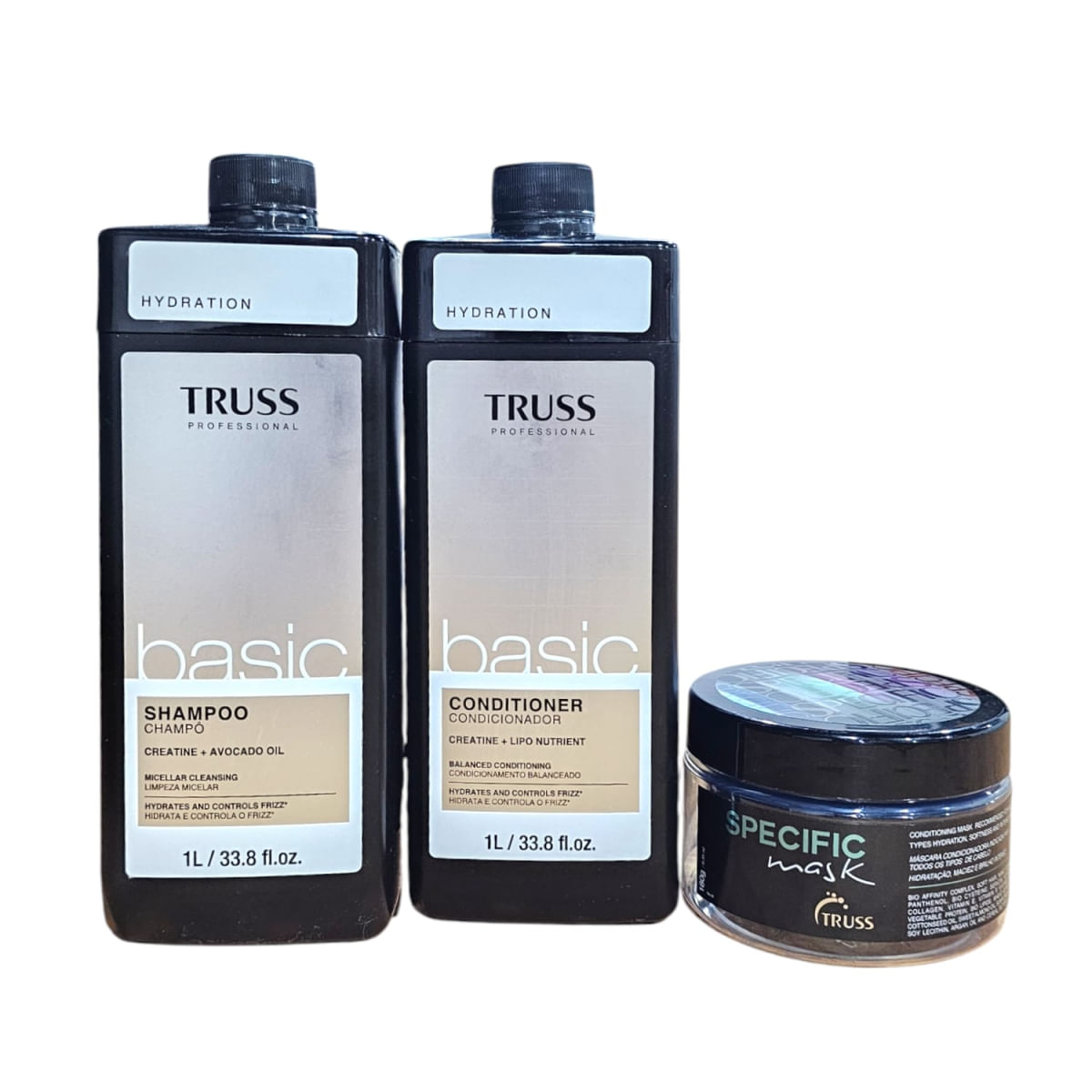 Kit Truss Basic - Shampoo 1L + Condicionador 1L + Máscara Specific 180g