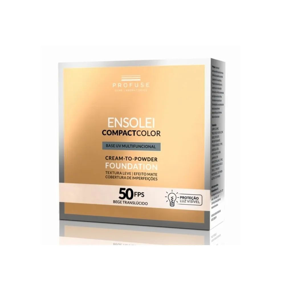 BASE FACIAL COMPACTA PROFUSE ENSOLEI COMPACTCOLOR FPS 50 COM 10G