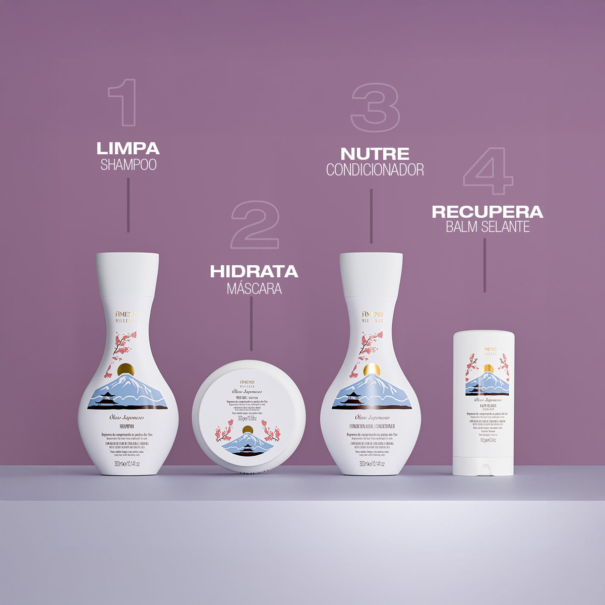 Amend Millenar Óleos Japoneses - Shampoo 300ml - Época Cosméticos