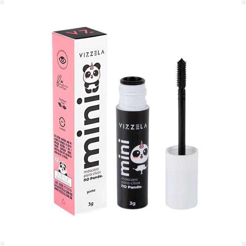 Mini Máscara de Cílios Vizzela No Panda Preta 3g - Época Cosméticos