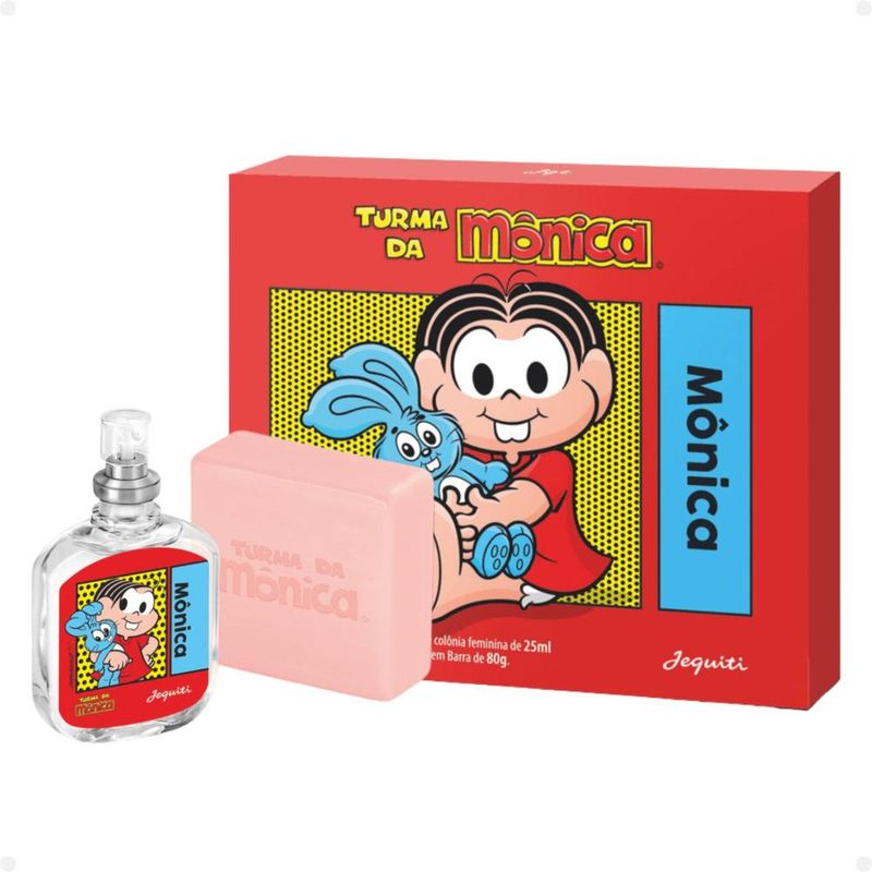 Kit Jequiti Turma Da Mônica: Estojo Mônica Com 1 Colônia 25ml e 1