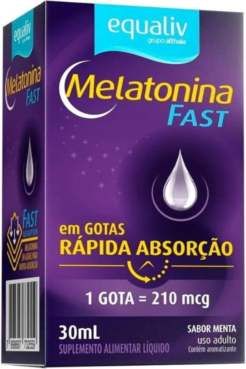Suplemento Alimentar Em Gotas Melatonina Fast Equaliv - 30ml