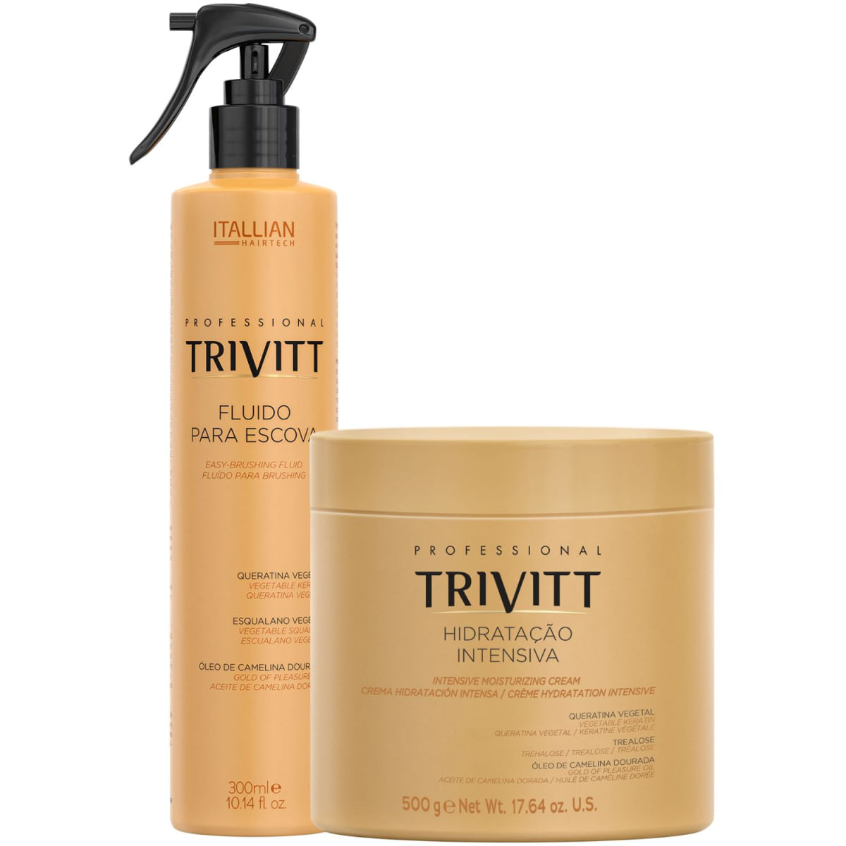 Trivitt: Fluído para Escova 300ml e Hidratação Intensiva 500g