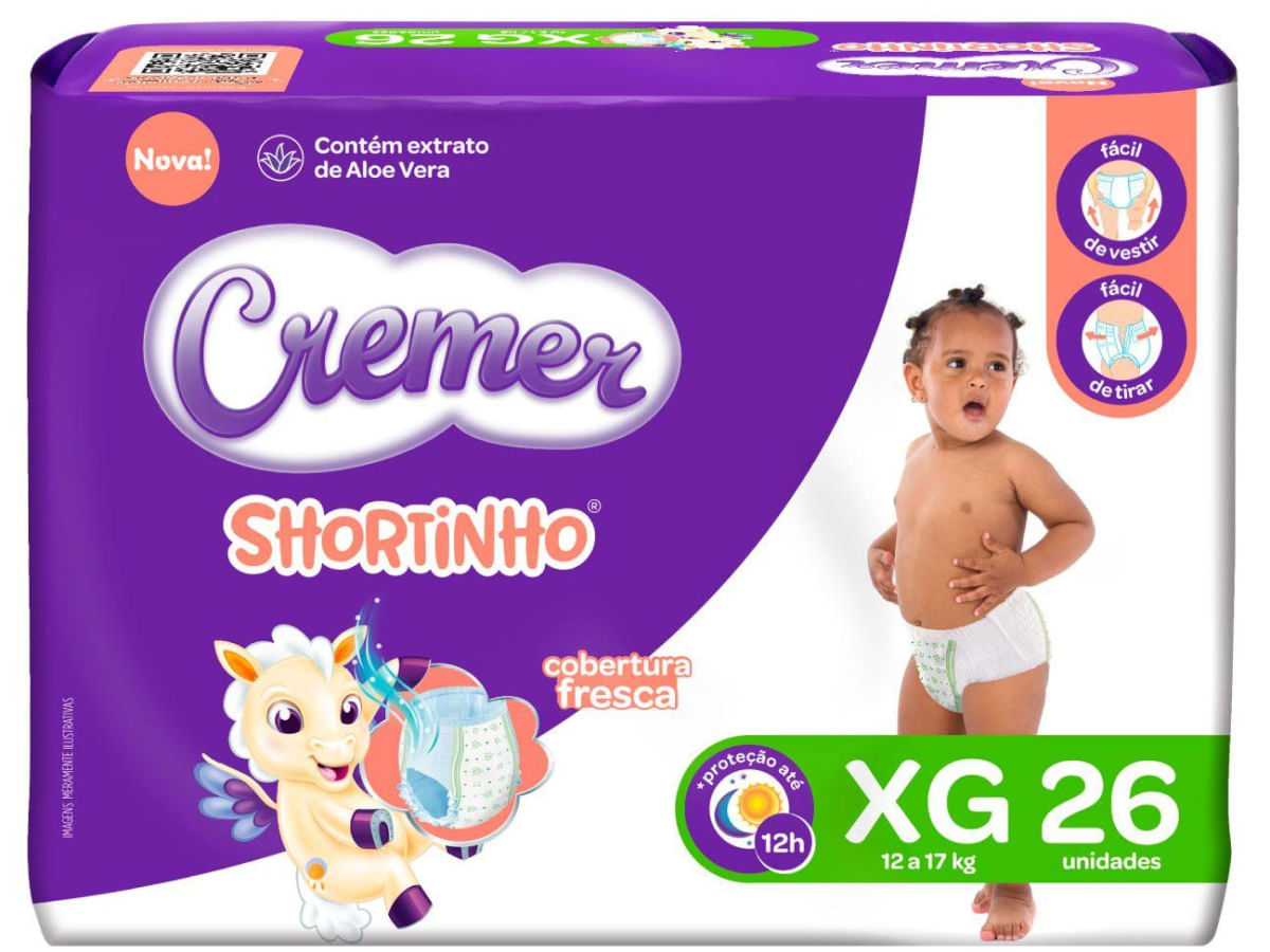 Fralda Shortinho Cremer Tam. XG 12 a 17kg