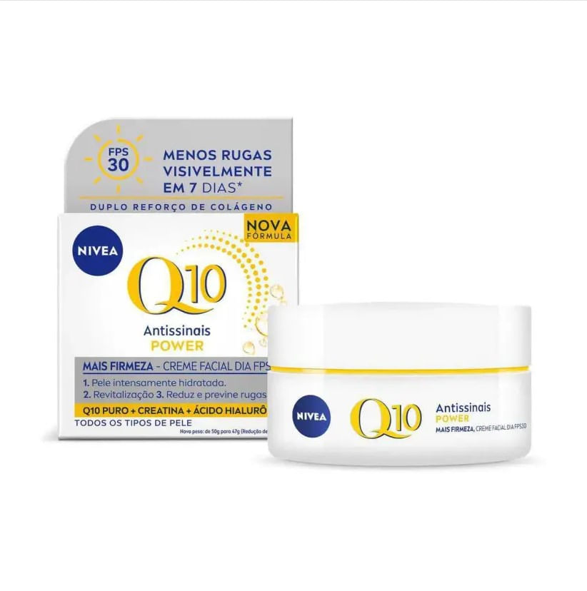 NIVEA Q10 PELE NORMAL A SECA DIA FPS30 - CREME ANTI-IDADE 50G