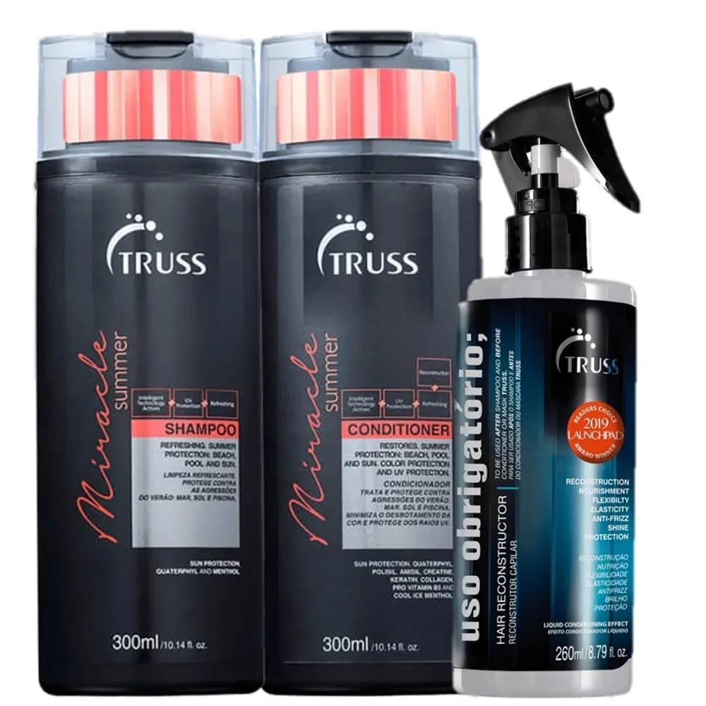 Truss Miracle Summer Kit Shampoo 300ml + Condicionador 300ml + Uso Obrigatório 260ml
