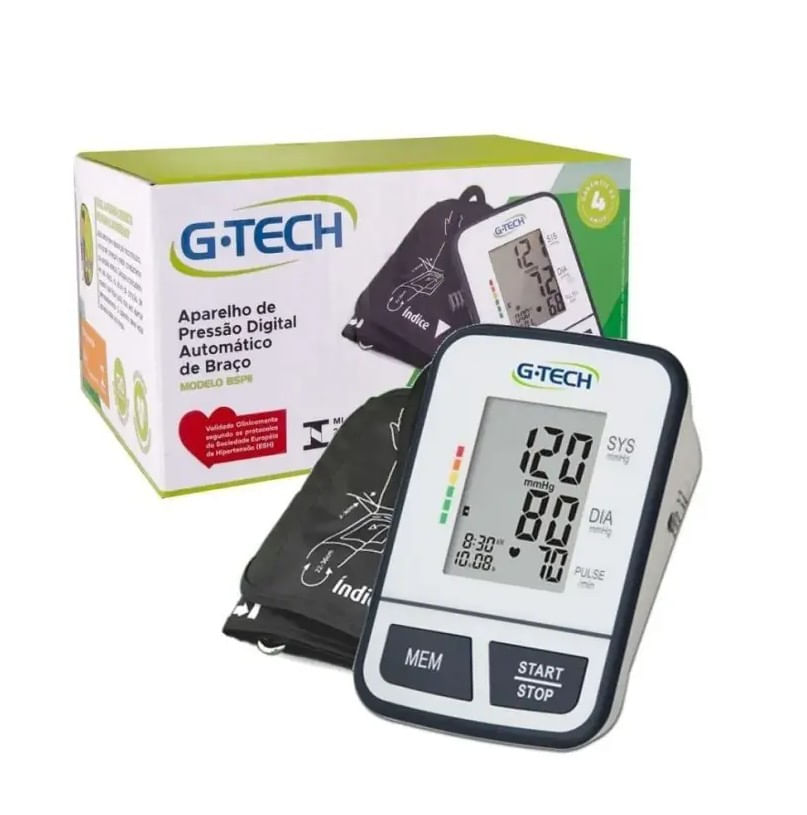 Monitor de Pressão Digital de Braço Automático G-Tech BSP11 com 1 unidade
