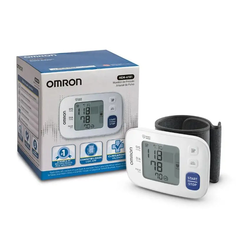Aparelho De Pressão De Pulso Auto Hem-6181 Omron