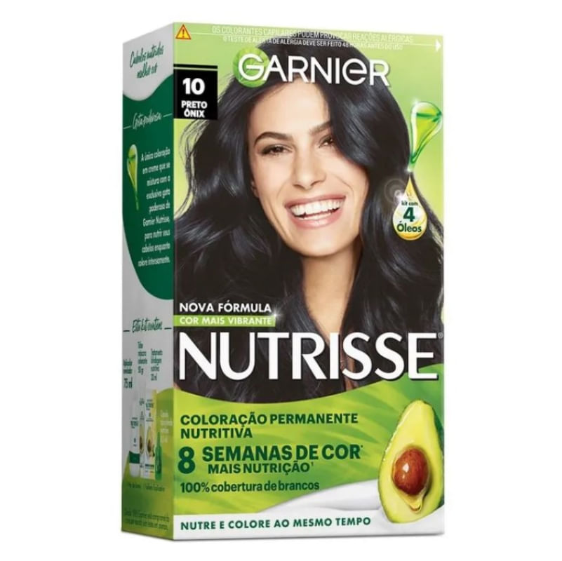 TINTURA PERMANENTE NUTRISSE CREME 10 PRETO ÔNIX