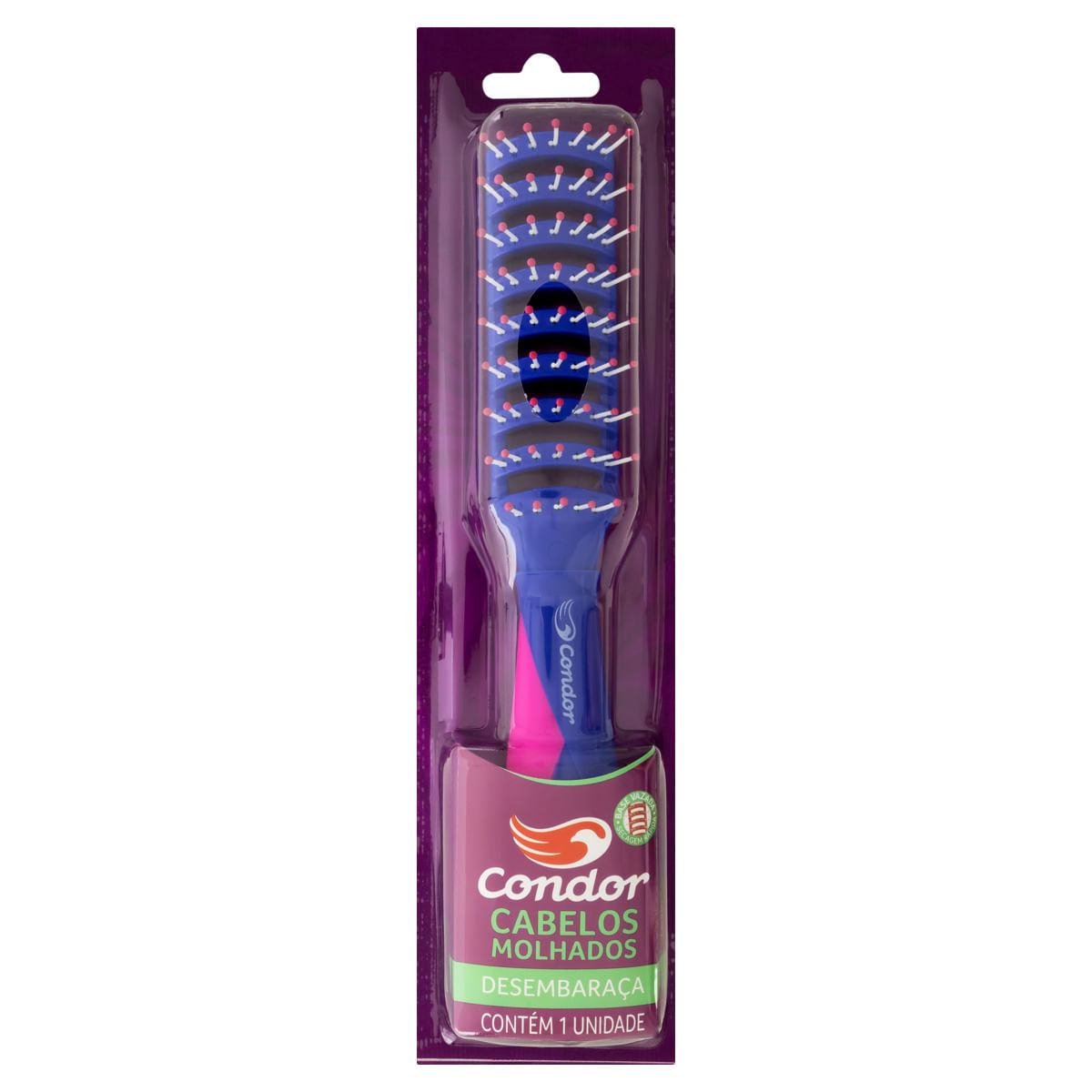 Escova Para Cabelo Base Vazada Retangular Joy Condor