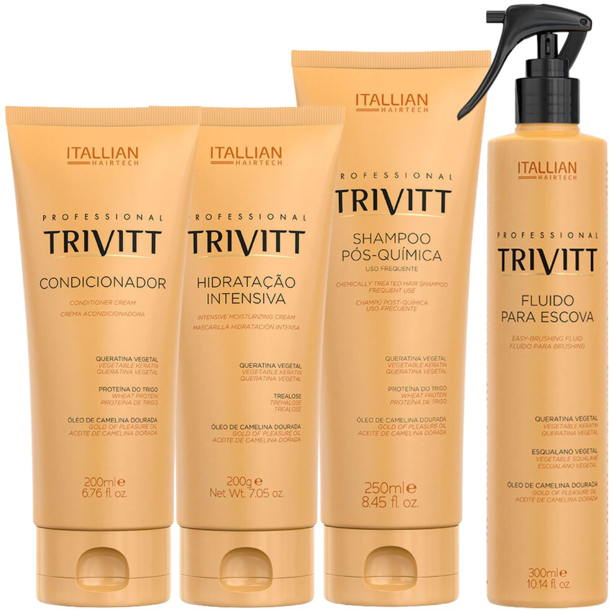 Fluido Para Escova Trivitt 300Ml + Kit Homecare Trivitt Com Hidratacao