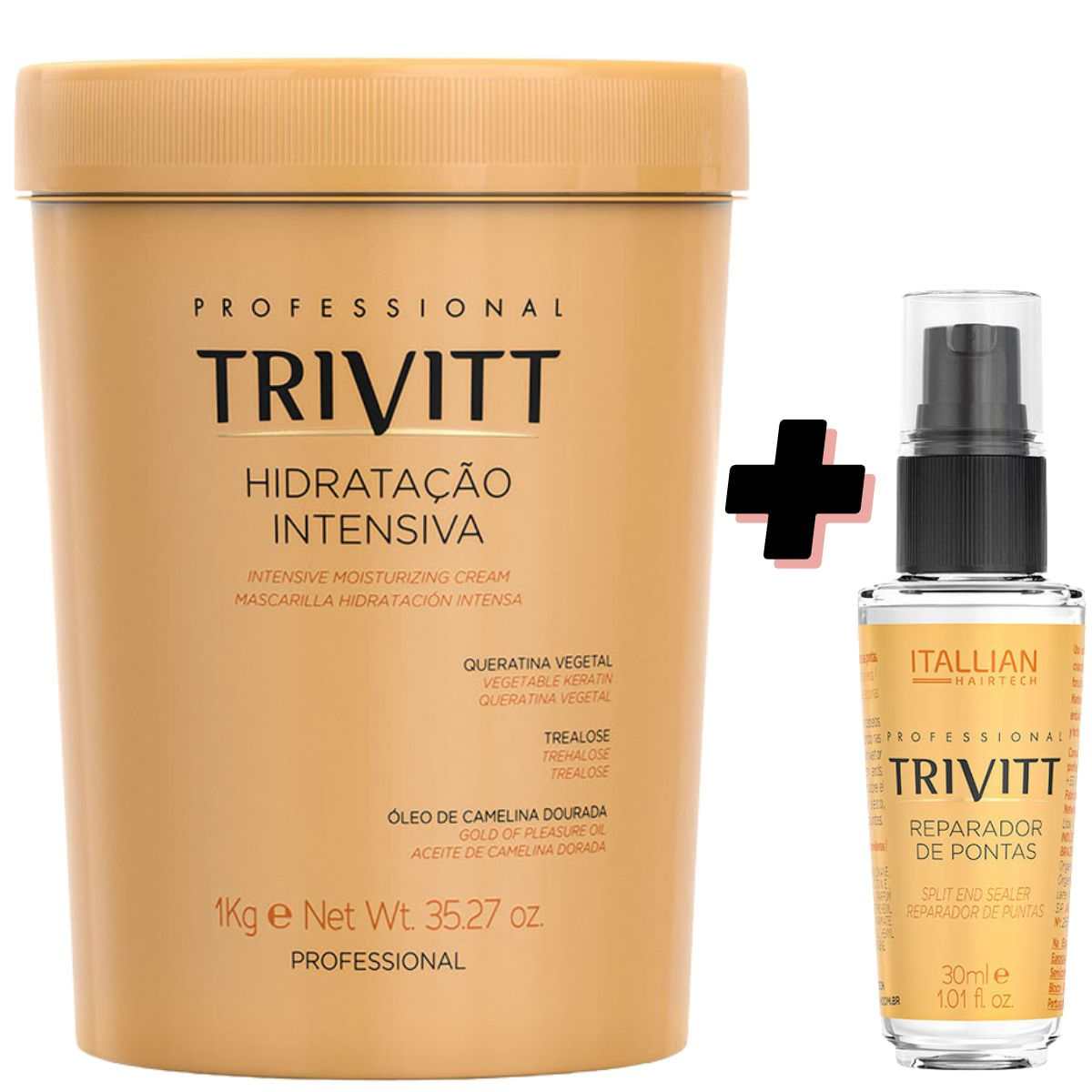 Hidratacao Intensiva Trivitt 1Kg + Reparador De Pontas Trivitt 30Ml