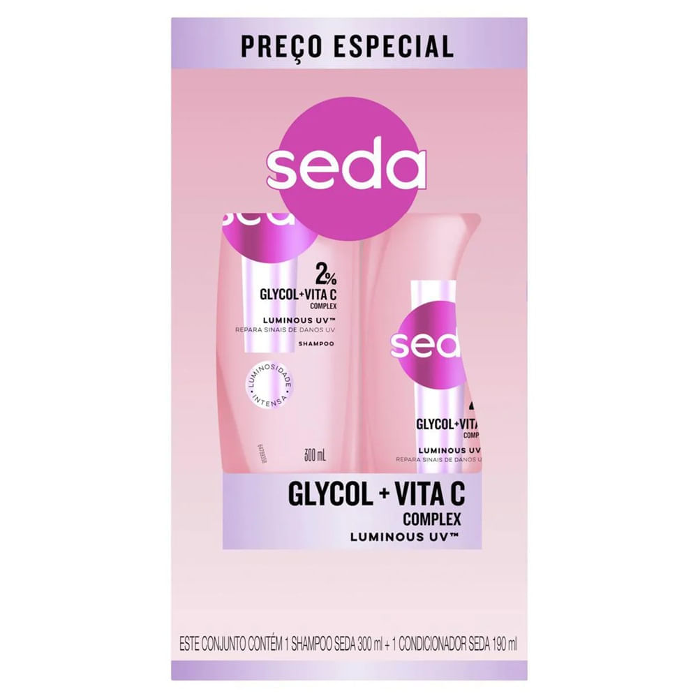 Seda Luminous UV Shampoo 300ml + Condicionador 190ml