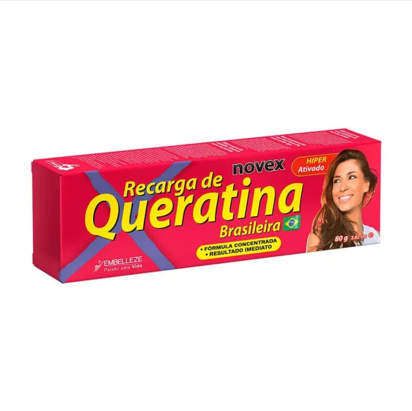 TRATAMENTO RECONSTRUTOR NOVEX RECARGA DE QUERATINA BRASILEIRA 80G