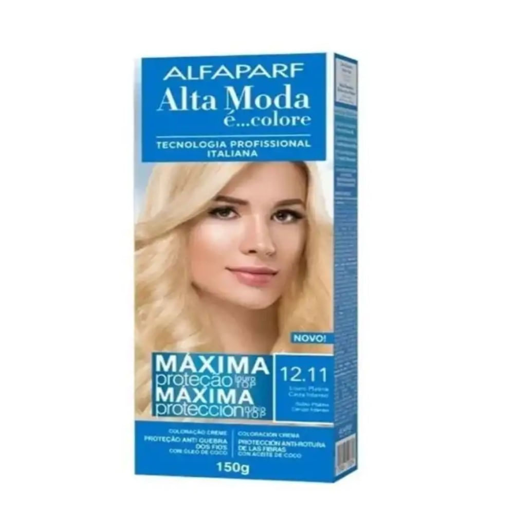 Coloração 1211 Louro Platina Cinza Intenso Alta Moda 150G