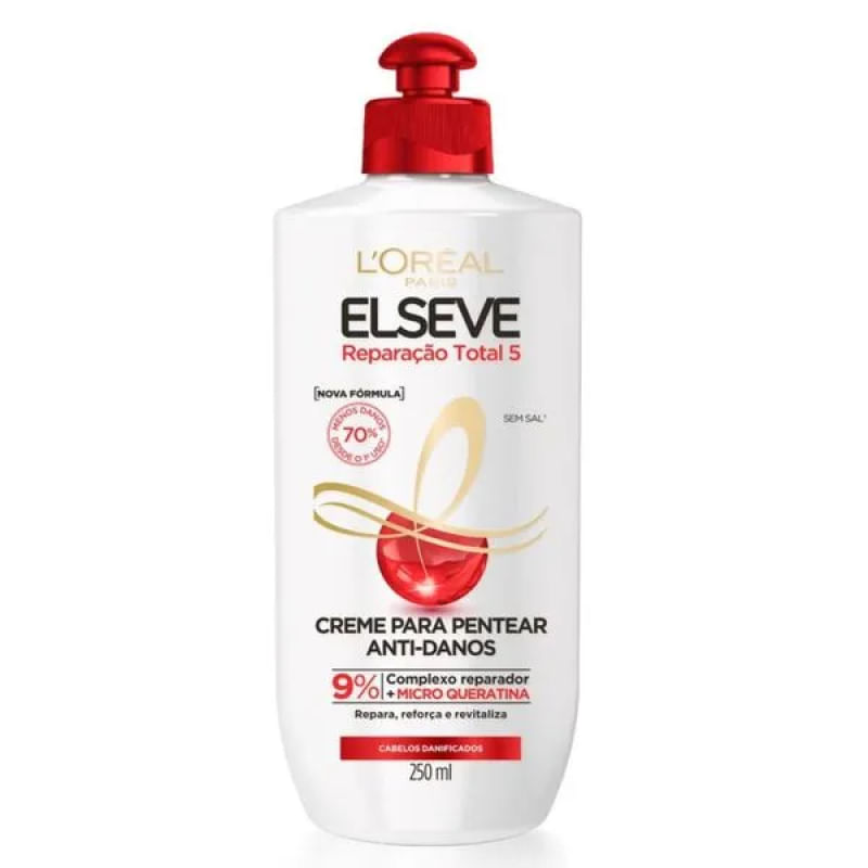 CREME PARA PENTEAR ELSEVE REPARAÇÃO TOTAL 5+ 250ML