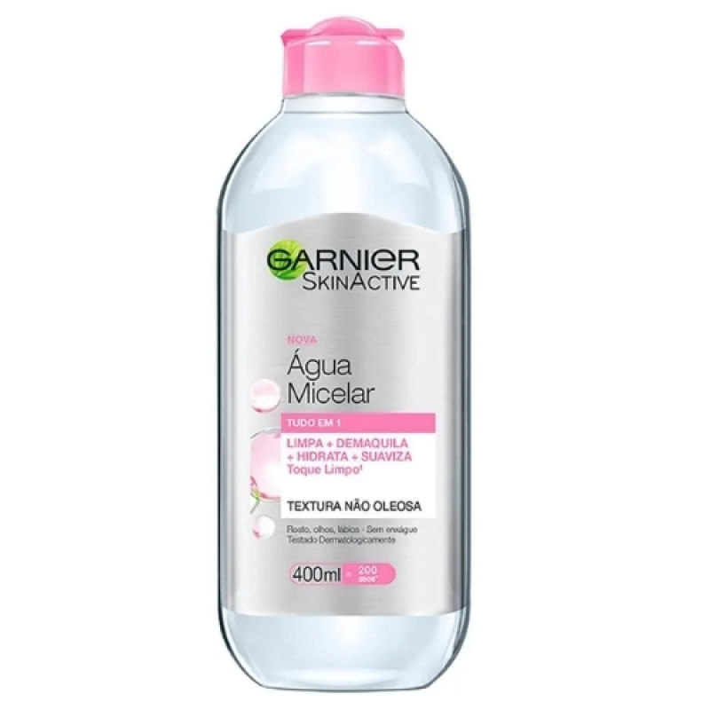 ÁGUA MICELAR GARNIER SKIN TUDO EM 1 COM 400ML