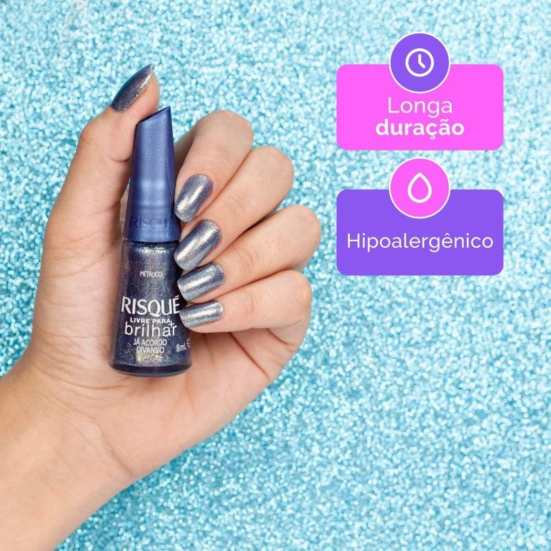 Esmalte Risqué Livre para Brilhar Já Acordo Divando 8ml - Época ...