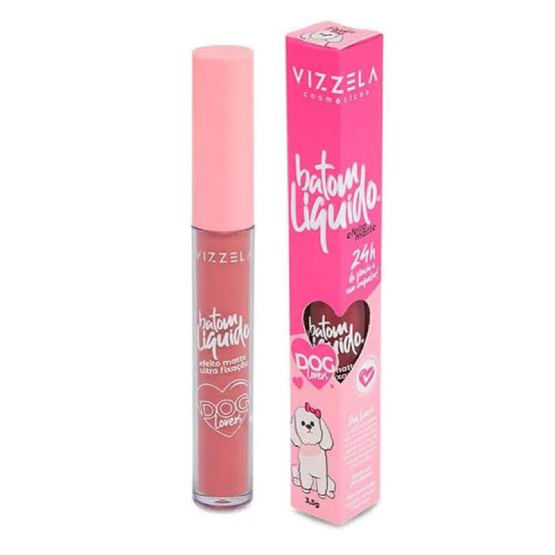 Vizzela Cosméticos Dog Lovers Cor 03 Poodle - Batom Líquido 3,5g