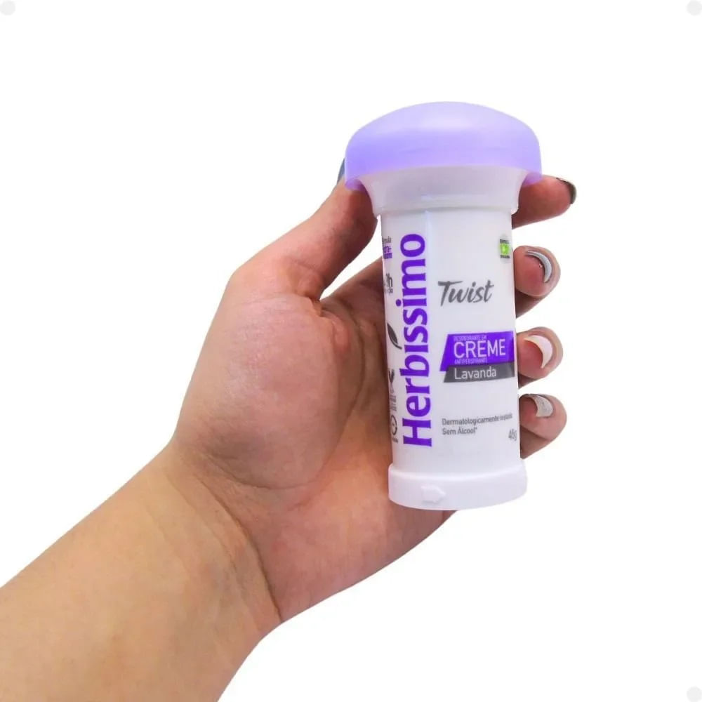 ボディクリーム Desodorante Corporal Desodorante Herbíssimo Creme Twist Lavanda 45g - Época Cosméticos