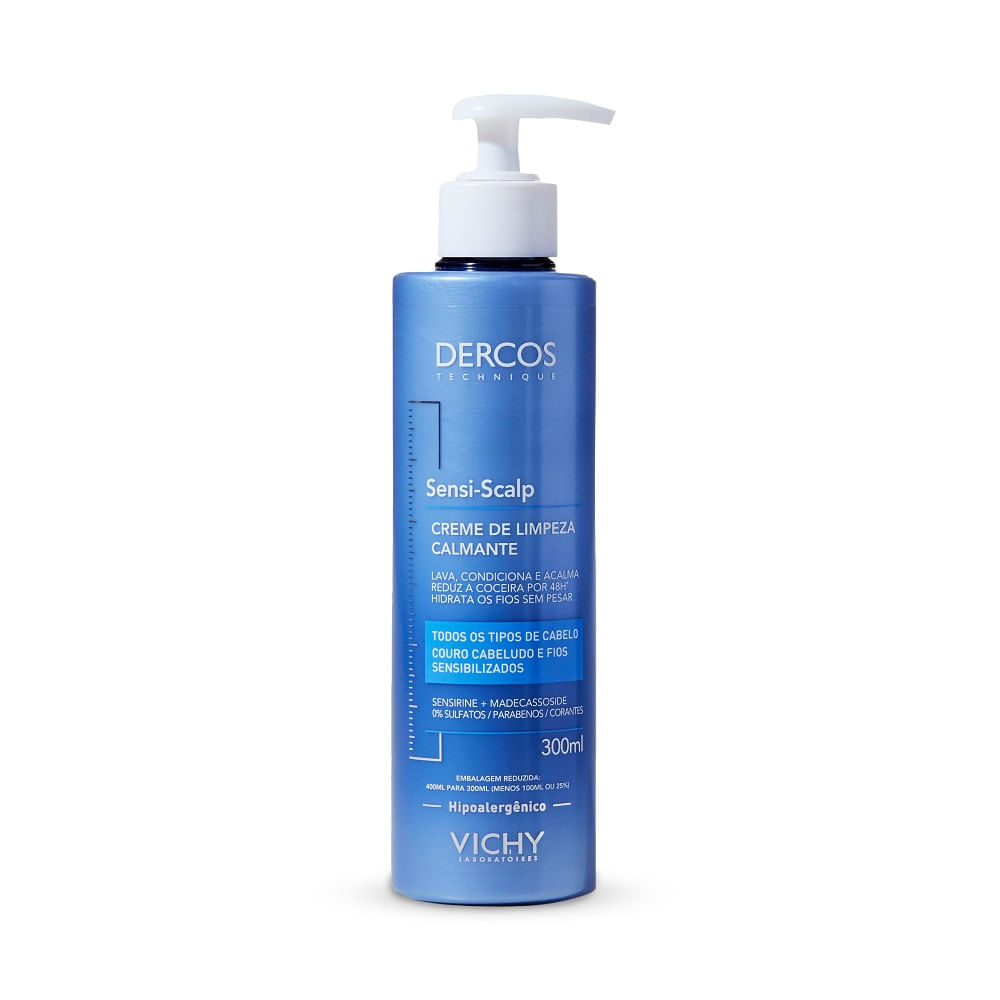 Vichy Dercos Sensi Scalp Creme Limpeza Calmante 300ml