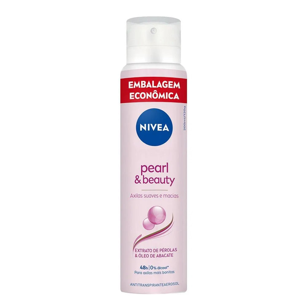 Antitranspirante Aerossol Nivea Pearl & Beauty Feminino 48h 200ml
