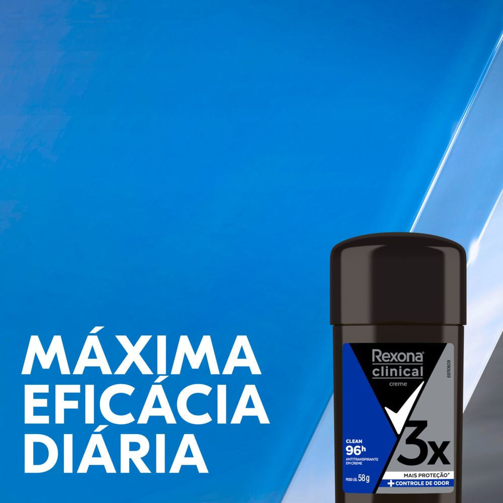 Desodorante Rexona Clinical Creme Clean 58g - Época Cosméticos