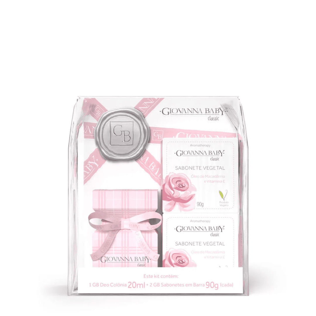 Giovanna Baby Kit Classic Colônia + 2 Sabonetes Vegetal