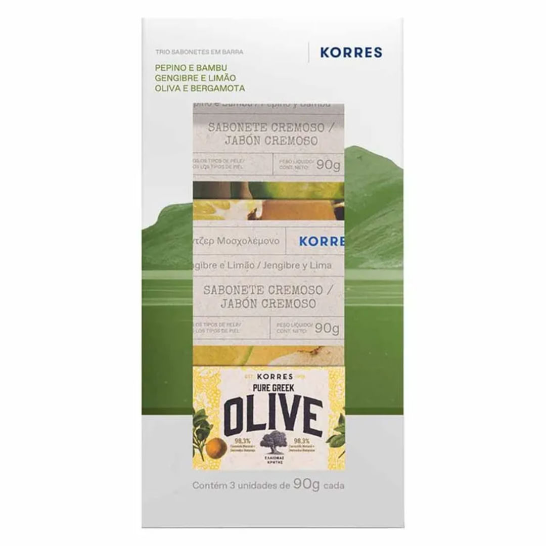 Kit  Korres Gift Set Creta Island- Sabonete Em Barra (3 Unidades) 90G