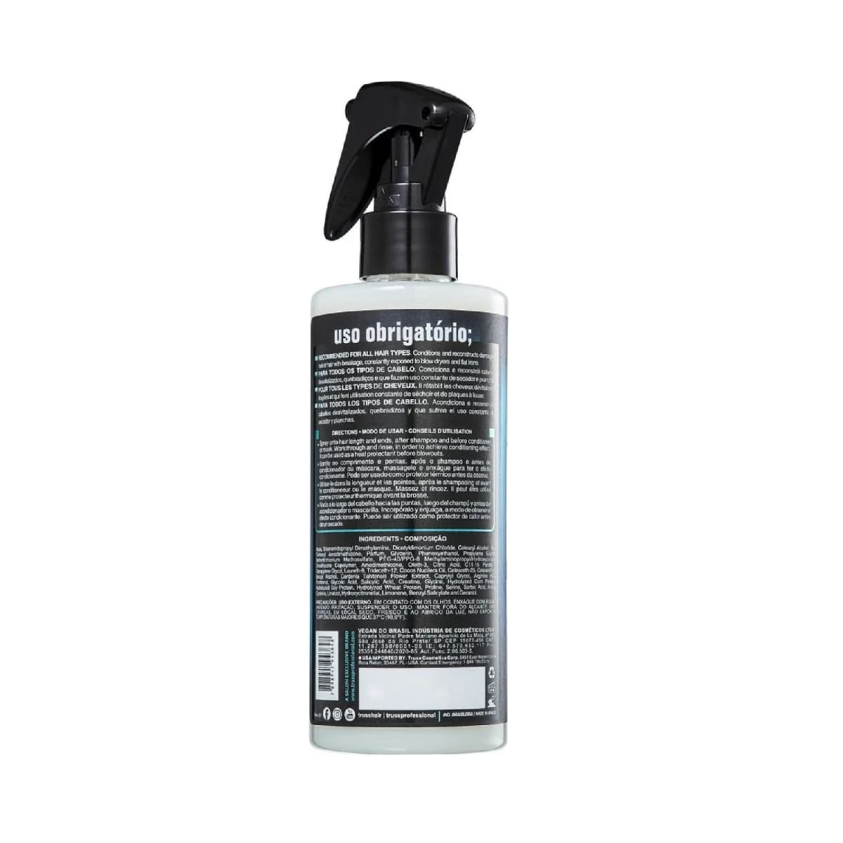 Kit Truss Ultra Hydration - Shampoo 300ml + Condicionador 300ml + Night Spa 250ml + Uso Obrigatório 260ml