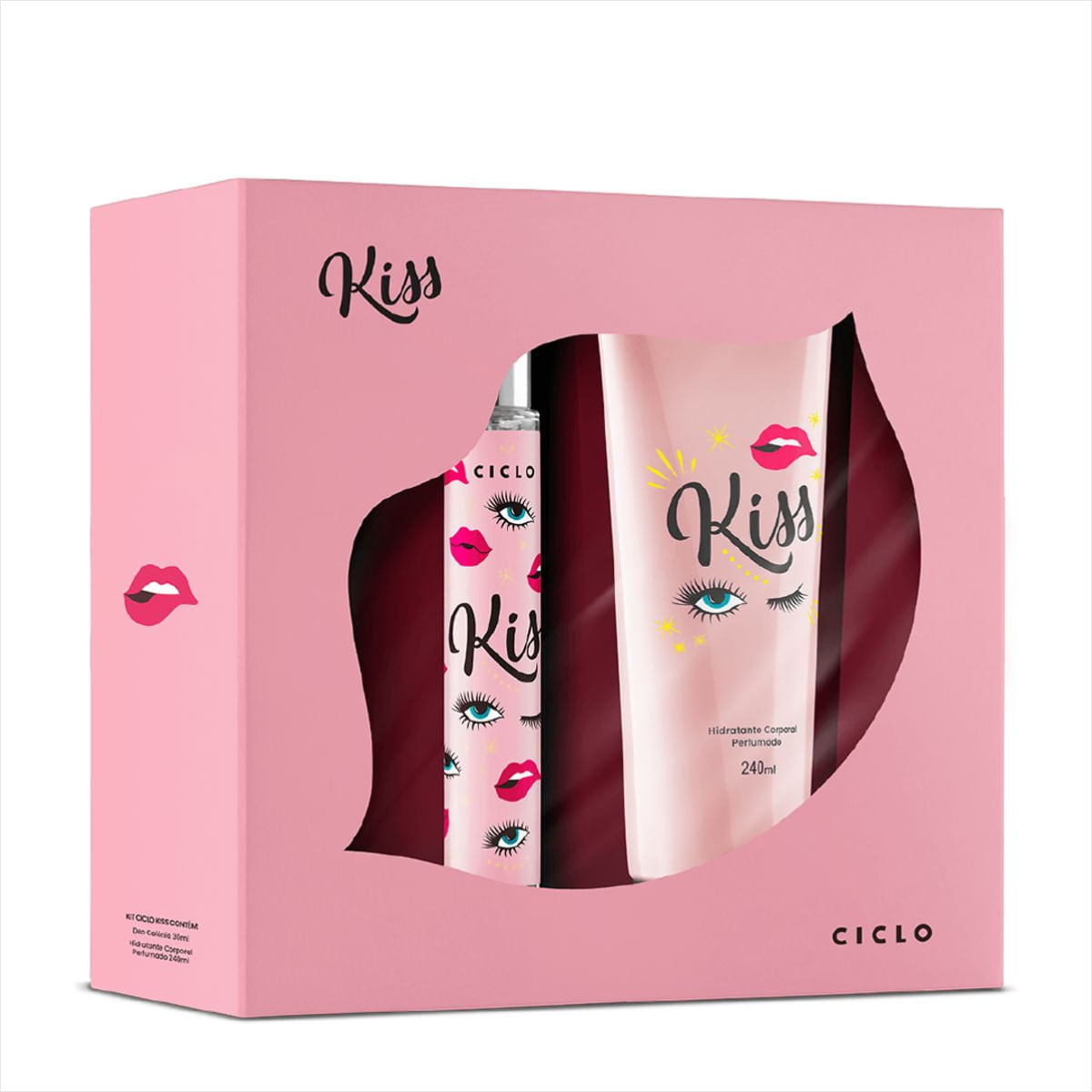 Ciclo Kit Kiss Deo Colônia 30ml + Loção Hidratante 240ml