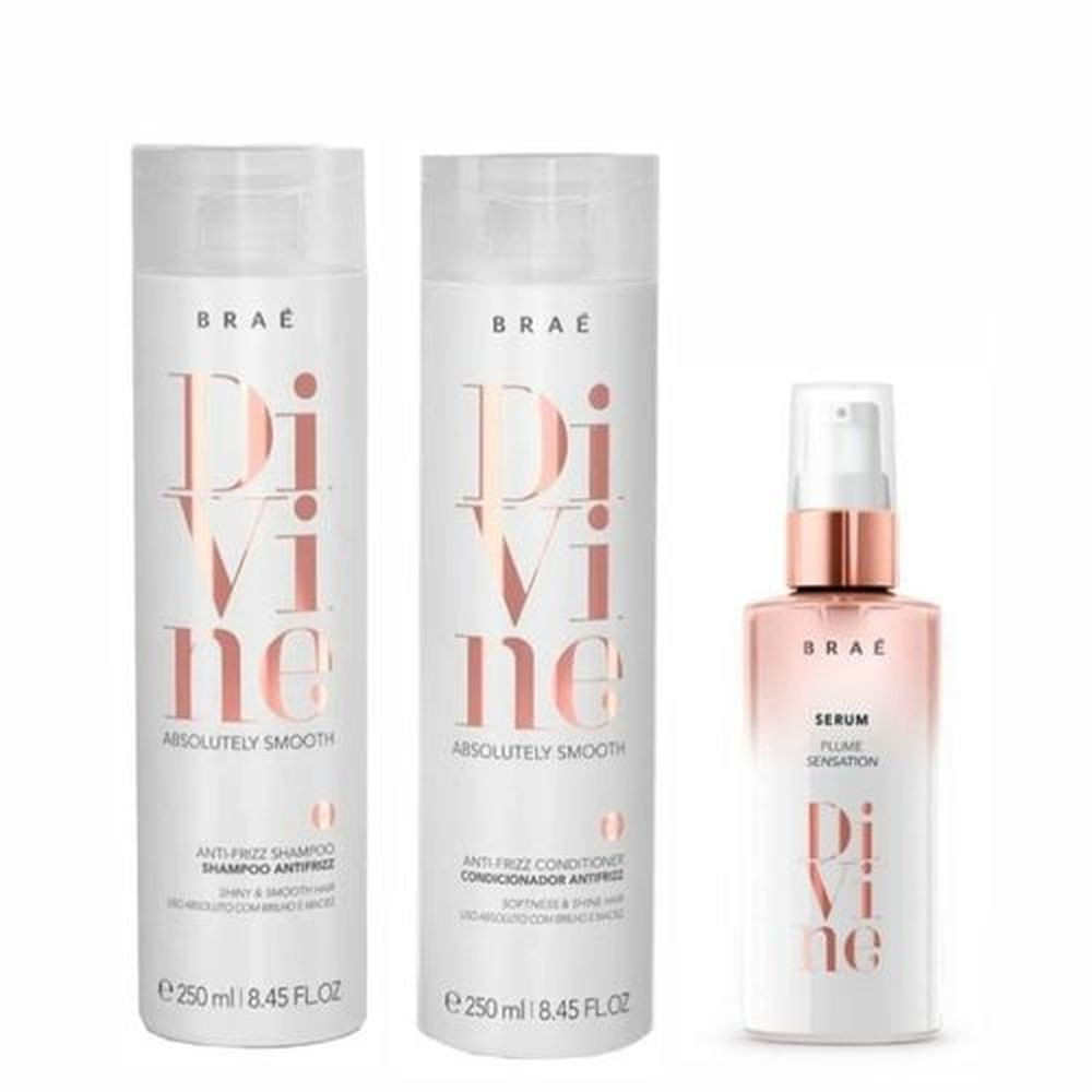 Kit Shampoo Condicionador e Sérum Braé Divine
