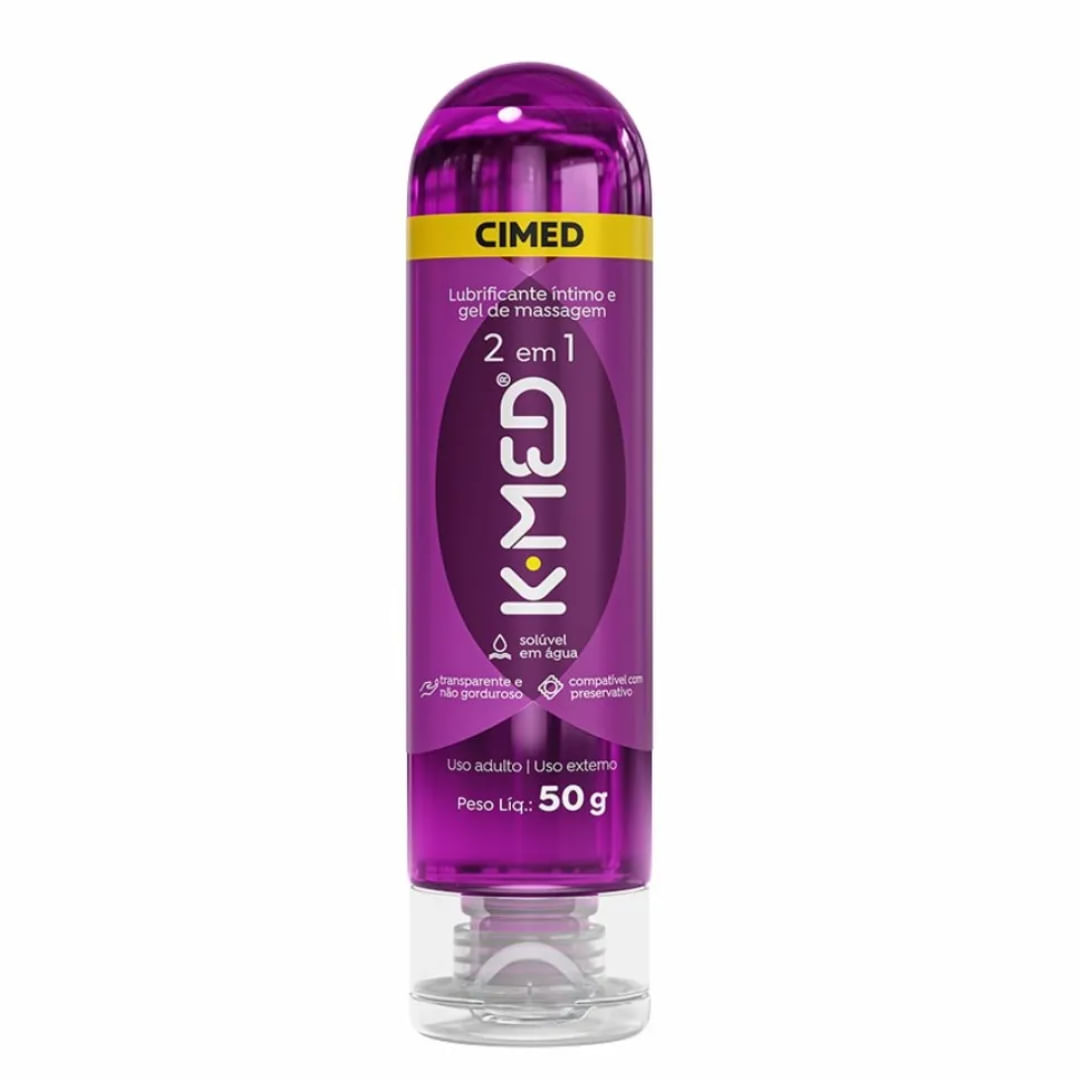Gel De Massagem E Lubrificante Íntimo K-Med 2 Em 1 - 50g