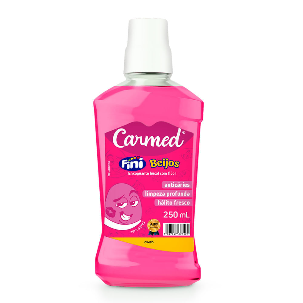 Enxaguante Bucal Carmed Fini Beijos com Flúor 250ml