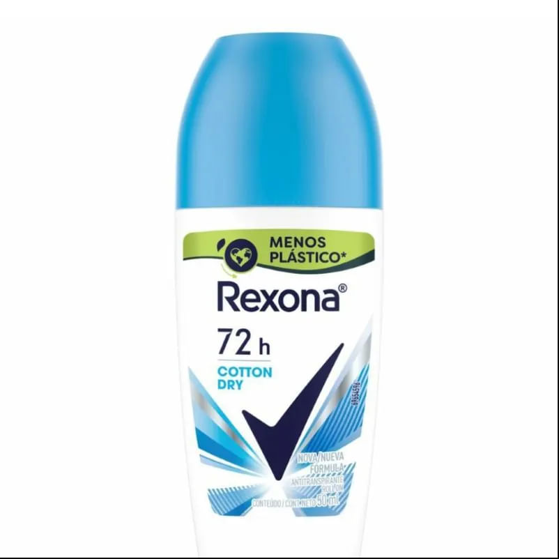 DESODORANTE REXONA ROLL ON COTTON FEMININO 50G