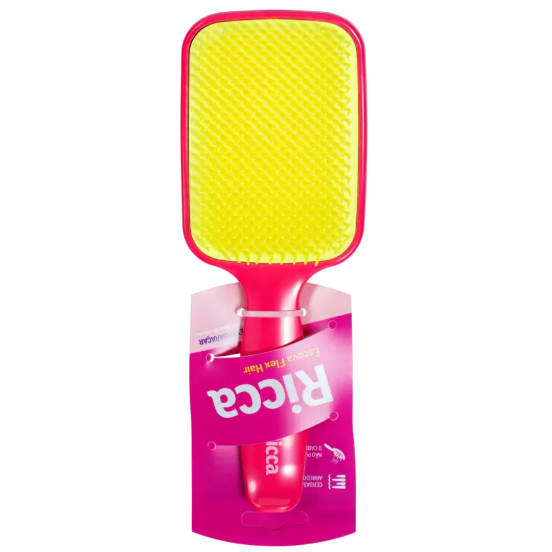 Ricca Flex Raquete Pink - Escova De Cabelo