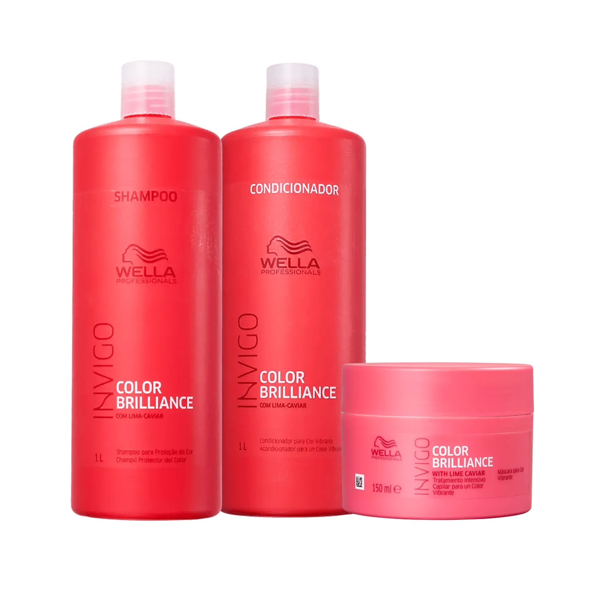 Kit Brilliance Shampoo E Condicionador 1L E Máscara 150Ml - Wella Professionals