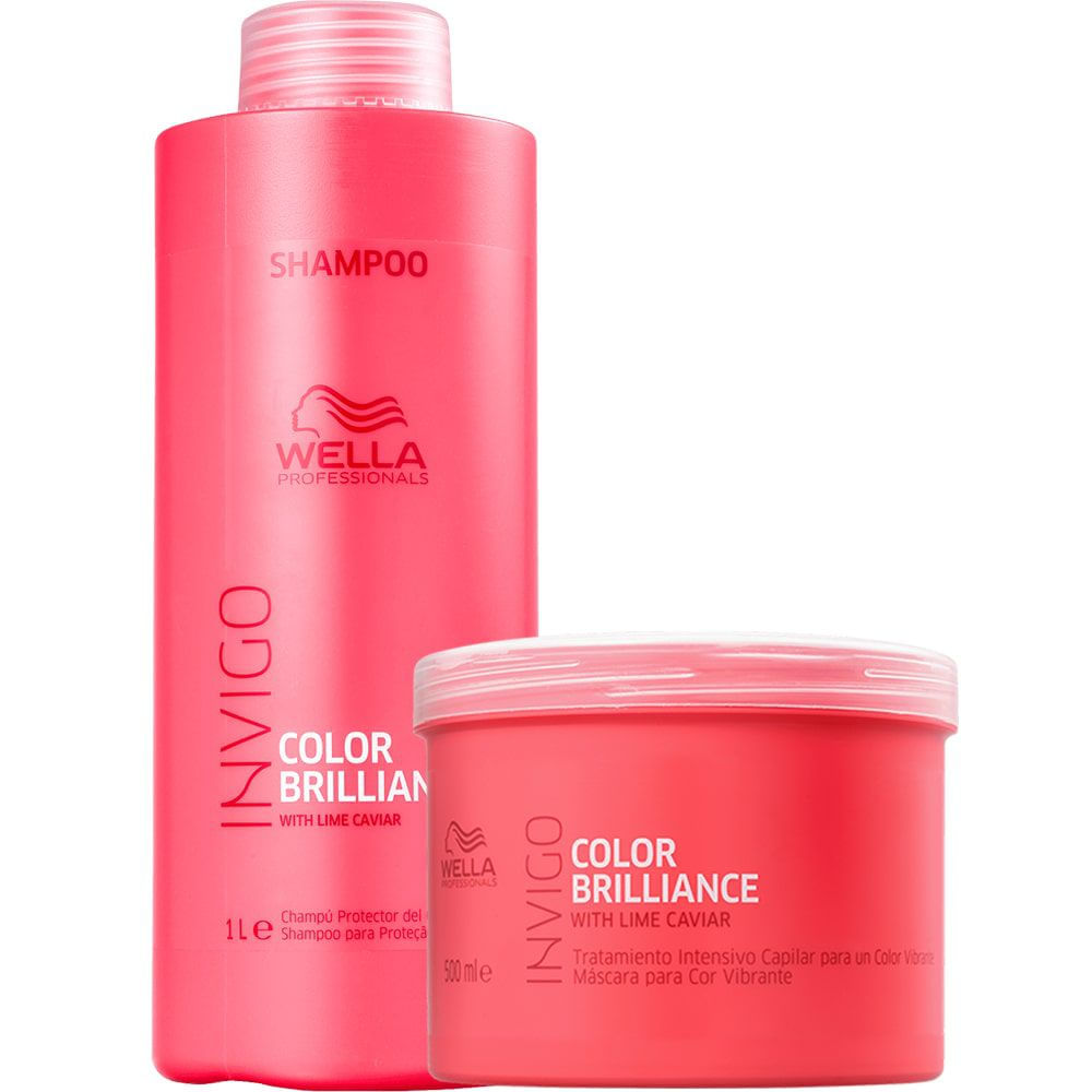 Kit Invigo Brilliance Shampoo, Máscara E Oil Reflections - Wella