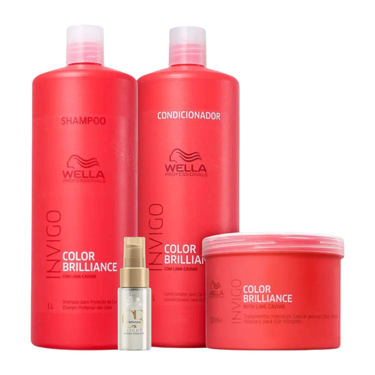 Kit Shampoos, Condicionador, Máscara E Oil Reflections Light