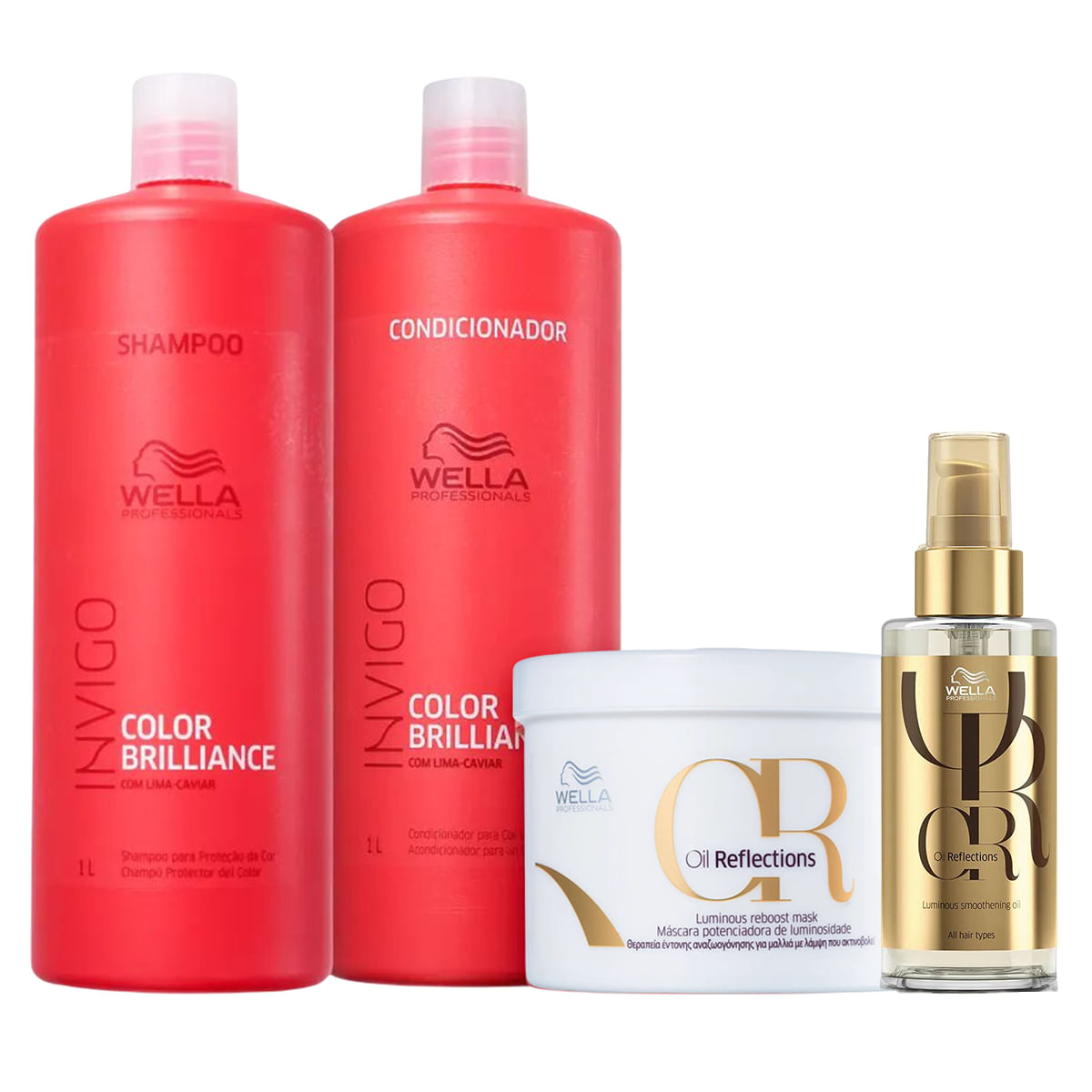 Kit Shampoos, Condicionador, Máscara E Oil Reflections 100Ml