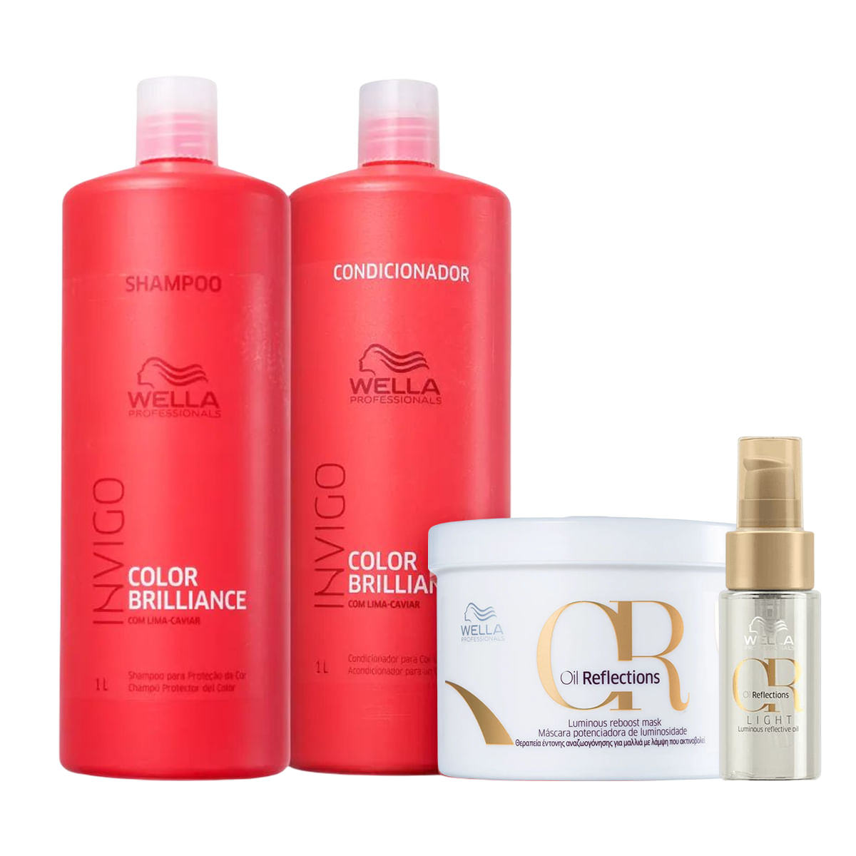 Kit Shampoos, Condicionador, Máscara E Oil Reflections Light