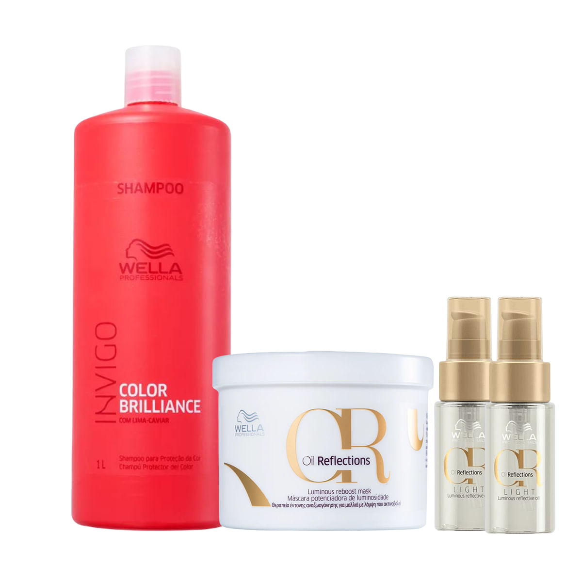 Kit Shampoos, Máscara E 2 Oil Reflections Light - Wella