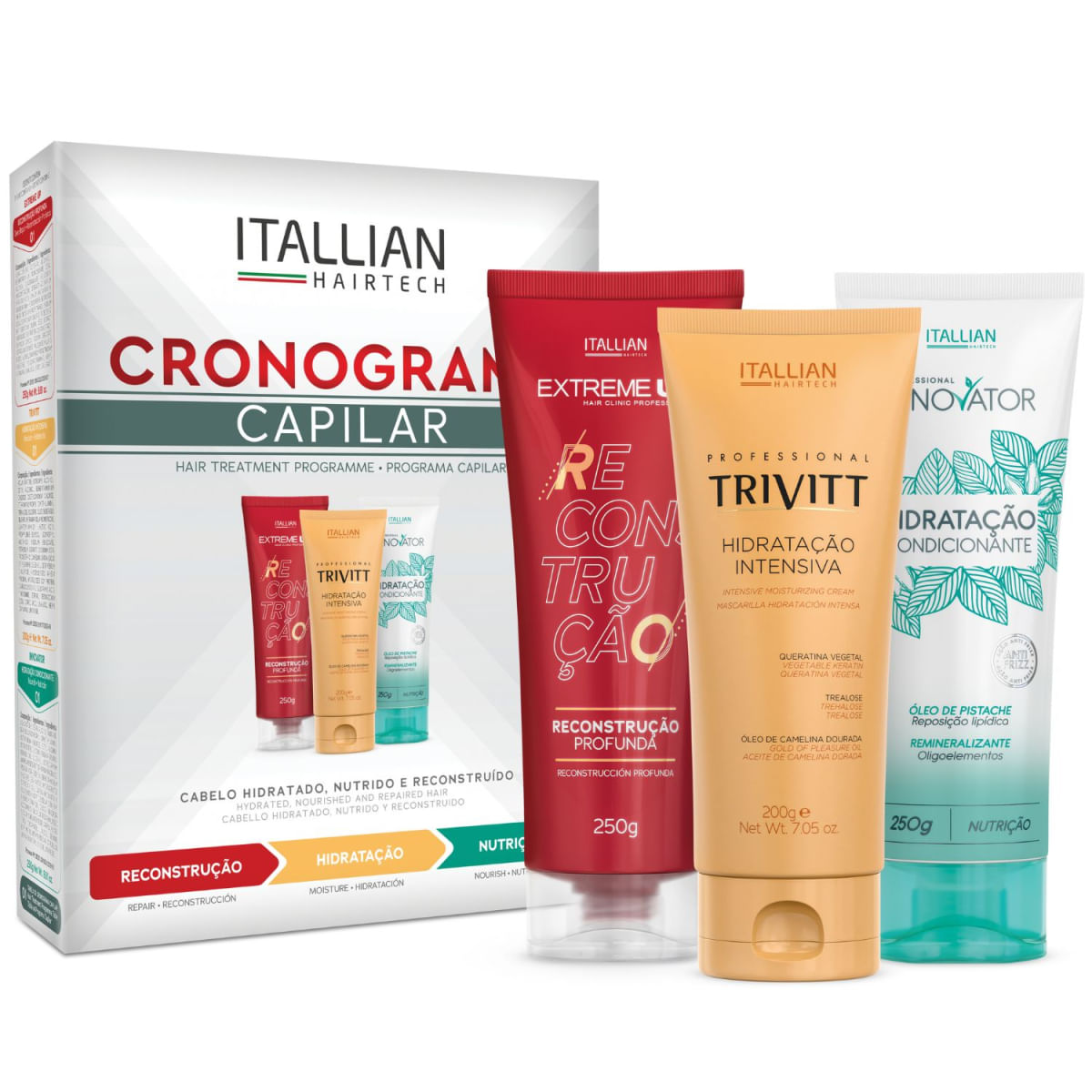 Itallian Hairtech: Kit Cronograma Capilar